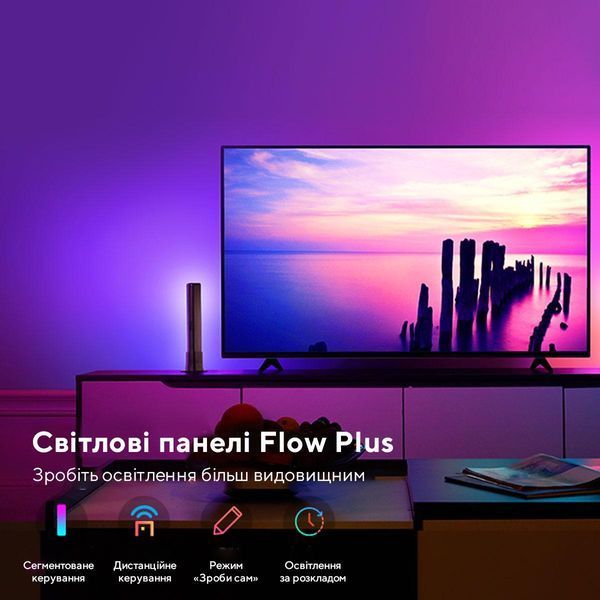 Набір підсвічування Govee H6056 Flow Plus Light Bars, RGBICWW, WI-FI/Bluetooth, чорний RC_H60563D1 фото