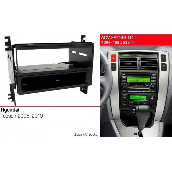 Перехідна рамка ACV 281143-04 для Hyundai Tucson 2005-2010 AV_281143-04 фото