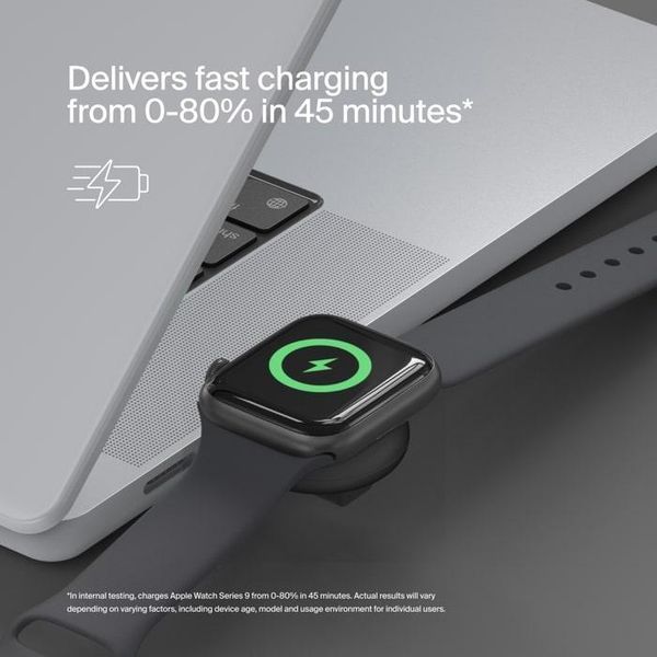 Belkin Бездротовий зарядний пристрій USB-C Apple Watch Charger, чорний RC_WIZ022GLBK-B1 фото