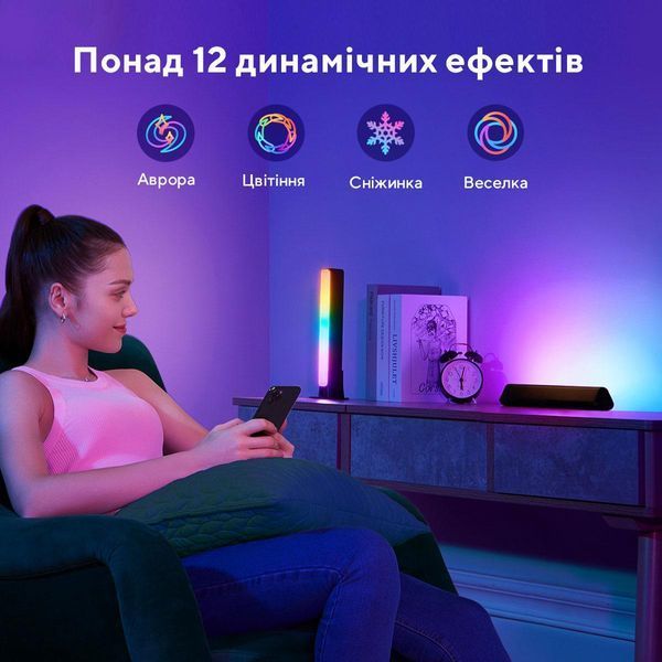 Набір підсвічування Govee H6056 Flow Plus Light Bars, RGBICWW, WI-FI/Bluetooth, чорний RC_H60563D1 фото