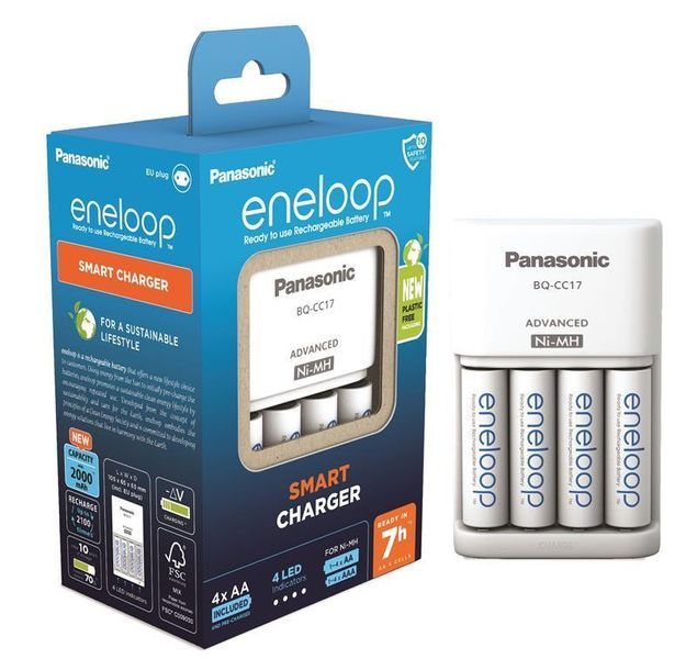 Зарядное устройство для Panasonic Advanced Charger+ Аккумулятор Eneloop NI-MH AA 2000 мАч, 4 шт. RC_K-KJ17MCD40E фото