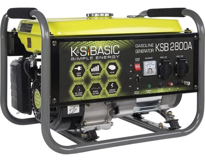 Генератор бензиновий Konner&Sohnen Basic KSB 2800A, 230В, 2.8кВт, ручний стартер, 36.2кг RC_KSB2800A фото