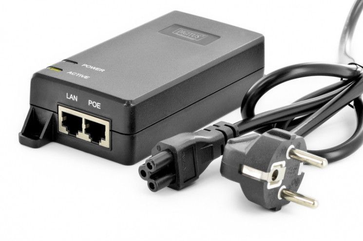 PoE-инжектор DIGITUS PoE+ 802.3at, 10/100/1000 Mbps, Output max. 48V, 30W RC_DN-95103-2 фото