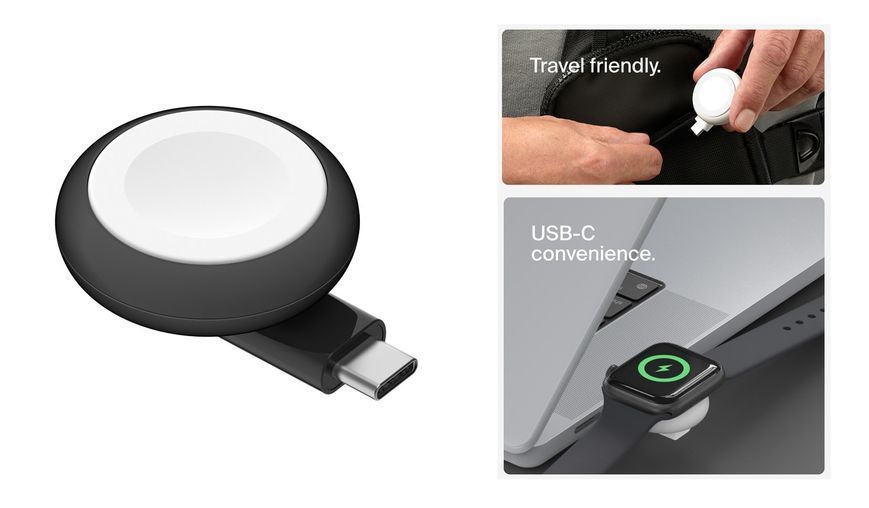 Belkin Бездротовий зарядний пристрій USB-C Apple Watch Charger, чорний RC_WIZ022GLBK-B1 фото
