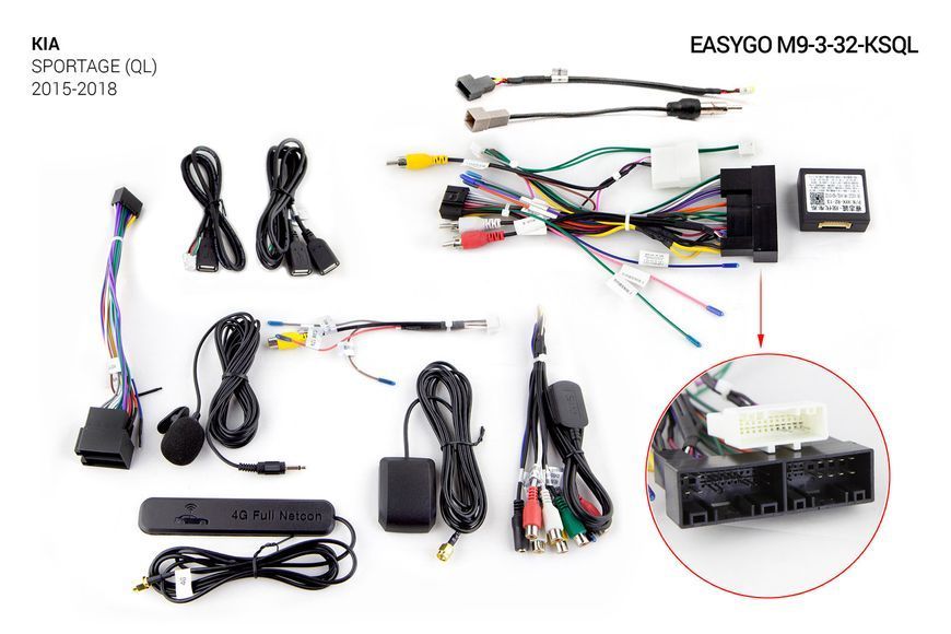 Штатна автомагнітола EasyGo M9-3-32-KSQL QLED KIA Sportage MA_M9-3-32-KSQL фото