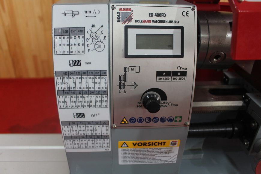 Токарно-гвинторізний верстат Holzmann ED 400FD KM_ED400FD_230V фото