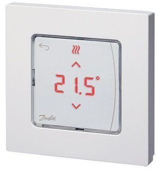 Терморегулятор Danfoss Icon RT IR, +5...35&deg;C, инфракрасный датчик, беспроводной, накладной, 2x AA, 3V, белый RC_088U1082 фото