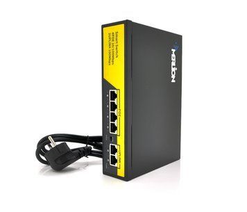 Коммутатор Merlion 4 POE 10/100+2 RJ45 10/100+ встроенный блок питания 52V 1 38A U_13196 фото