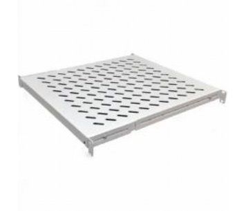 Полиця 19", 4 точки кріплення, глибина 750мм, перфорована, сіра U_28859 фото