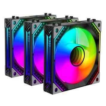 2E Gaming Комплект вентиляторів 2E GAMING Air Cool ACF120MB-ARGB, 3x120мм, 2000rpm, 4pin PWM +5VARGB, 20.5dBa, RC_2E-ACF120MB-ARGB фото