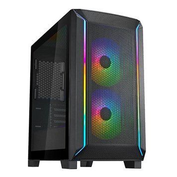 Корпус FARA FA312Z-BG, без БП, 2xUSB3.0, 2x140mm ARGB fan, TG Side Panel, mATX, Black SilverStone RC_SST-FA312Z-BG фото
