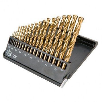 Набор сверл по металлу GRAPHITE, 19шт, HSS-TiN, 1-10мм, кейс RC_57H199 фото