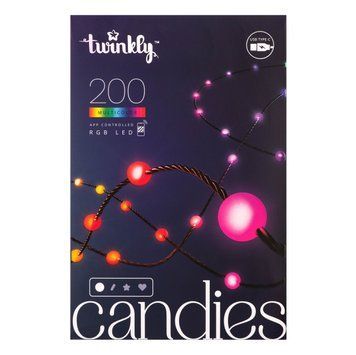 Гірлянда Smart LED Twinkly Candies Pearl RGB 200 IP20 12м USB-C кабель зелений Twinkly RC_TWKP200RGB-G фото