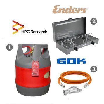 Набір: газова плита Enders Canberra + газовий балон HPCR-G.4, 12,7л + комплект підключення БЕЗКОШТОВНА ДОСТАВКА!!! EN_1790N12 фото
