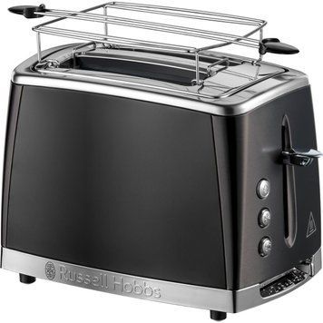 Тостер Russell Hobbs Matte Black 2 Slice, 1550Вт, нержавіюча сталь, підігрів, розморожування, чорний RC_26150-56 фото