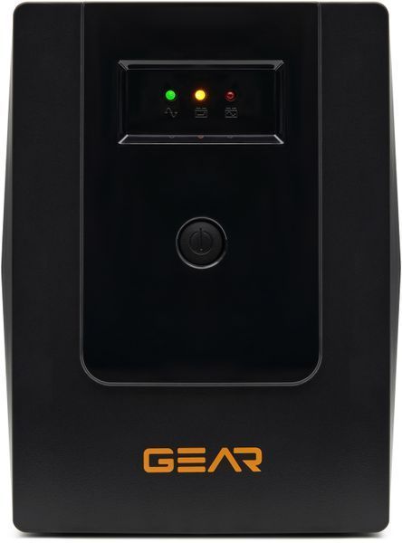 Пристрій безперебійного живлення GEAR 1000VA/720W LED plastic RJ45+USB (GU-1000PL) IP_GU-1000PL фото