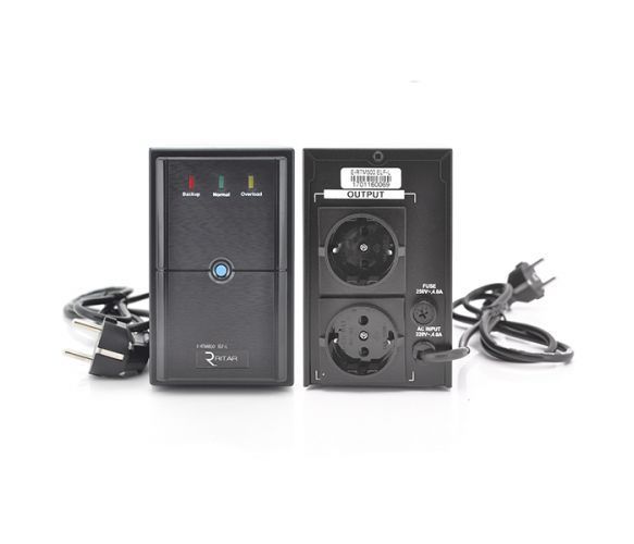 ИБП Ritar E-RTM850 (510W) ELF-L, LED, AVR, 2st, 2xSCHUKO socket, 1x12V9Ah, metal Case Q4 (370*130*210) 5,8кг U_09817 фото