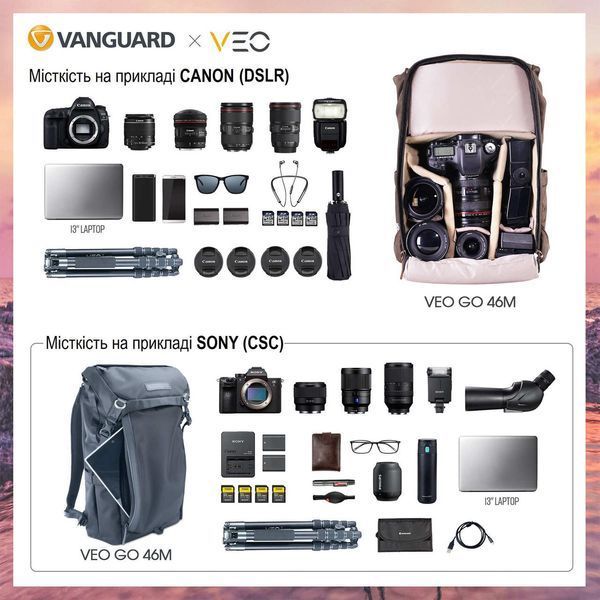 Рюкзак Vanguard VEO GO 46M Black (VEO GO 46M BK) DS_DAS301642 фото