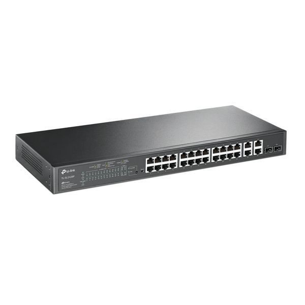 Комутатор TP-LINK TL-SL2428P 24xFE(24xPoE), 4xSFP, 250Вт, Некерований RC_TL-SL2428P фото