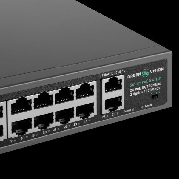 Комутатор мережевий POE GV-017-D-24+2PG LP_21313 фото