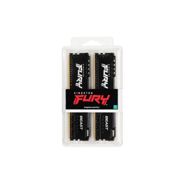 Память ПК Kingston DDR4 32GB KIT (16GBx2) 2666 FURY Beast RC_KF426C16BBK2/32 фото