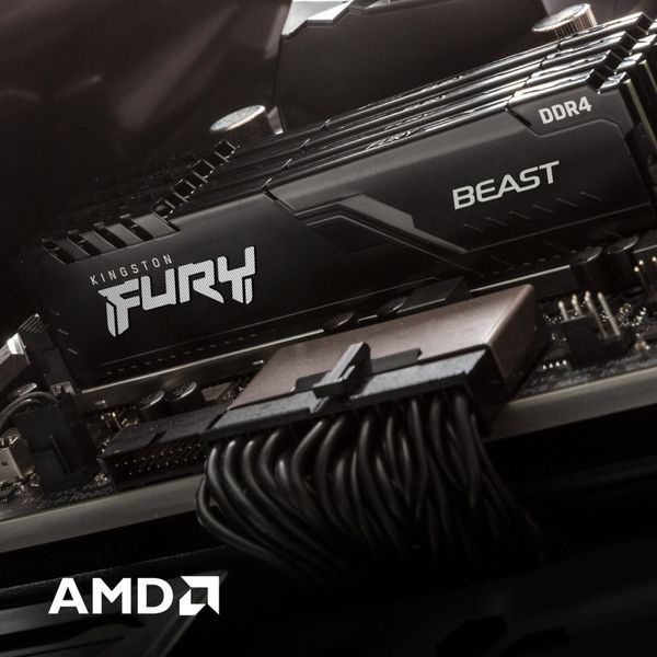 Память ПК Kingston DDR4 32GB KIT (16GBx2) 2666 FURY Beast RC_KF426C16BBK2/32 фото