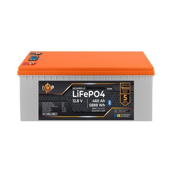 Акумулятор LP LiFePO4 12,8V - 460 Ah (5888Wh) (BMS 200A/200А) пластик LCD Smart BT LP_30658 фото