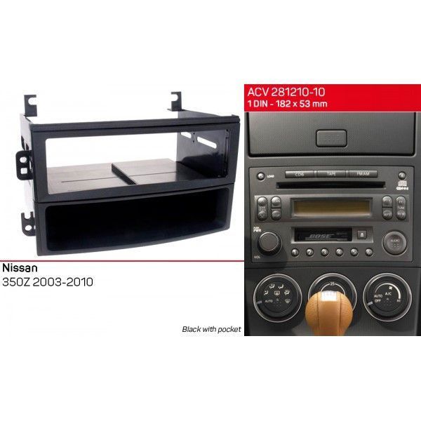 Перехідна рамка ACV 281210-10 для Nissan 350Z 2003-2010 AV_281210-10 фото