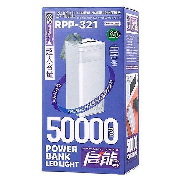 Повербанк 50000 mAh 22,5 Вт Remax RPP-321 Синій AMA_321 фото