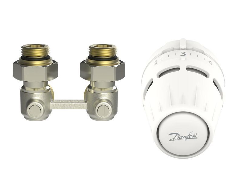 Danfoss Комплект термостатичний Regus RA+RLV-KB, 1/2", кутовий RC_015G5309 фото