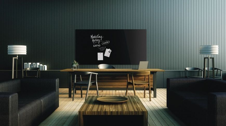 Доска магнитно-маркерная 2000x1000 черная Magnetoplan Glassboard-Black RC_13409012 фото