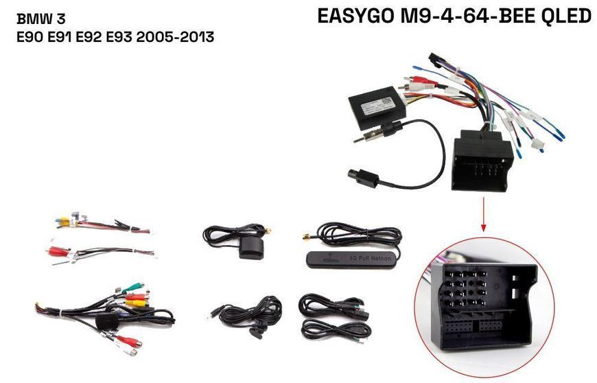Штатная автомагнитола EasyGo M9-4-64-BEE QLED BMW 3 E90 E91 E92 E93 2005-2013 MA_M9-4-64-BEE QLED фото