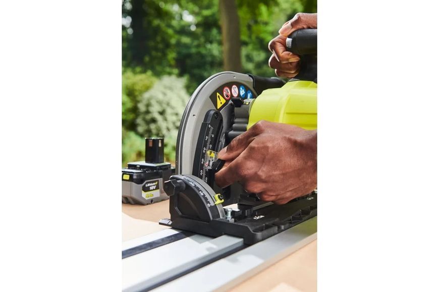Пила погружная дисковая аккумуляторная бесщеточная Ryobi RPLS18X-0 с 2 направляющими, струбциной, без АКБ HY_099911435 фото
