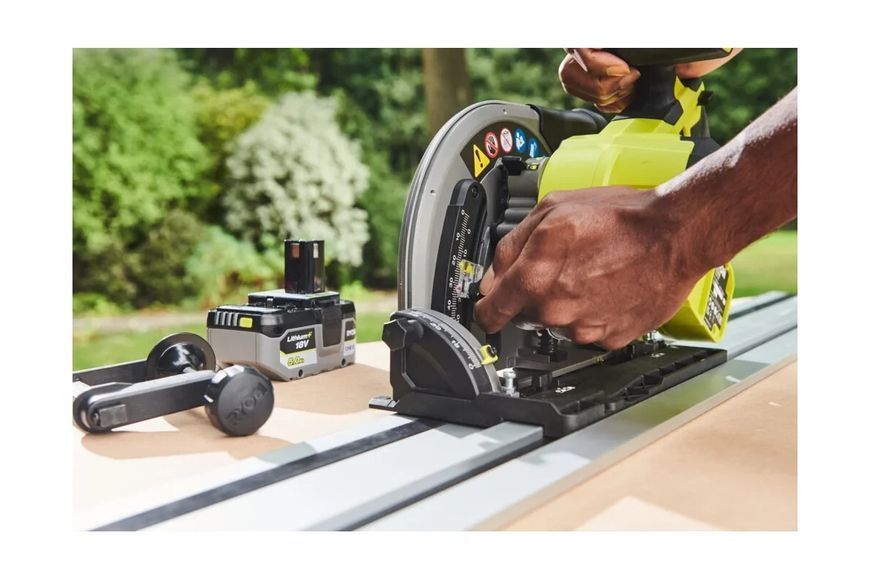 Пила погружная дисковая аккумуляторная бесщеточная Ryobi RPLS18X-0 с 2 направляющими, струбциной, без АКБ HY_099911435 фото
