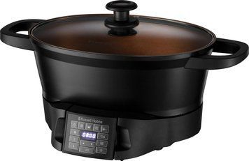 Мультиварка Russell Hobbs GoodToGo, 1000Вт, чаша-6.5л, електронне кер., кришка, що знімається, кераміка, чорний RC_28270-56 фото