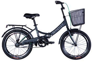 Велосипед Высокопрочная сталь 20" Formula SMART рама-13" серый с багажником задн. St с корзиной Pl с крылом St VT_OPS-FR-20-098 фото