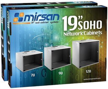 Шкаф MIRSAN 19" 9U, SOHO, 535x300 мм, максимально 30 кг, черный RC_MR.SOH09U30DE.01 фото