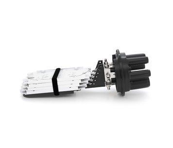 Муфта оптична Merlion ML-OP-F107H-192C, герметична, 5 вводів, до 4-х касет, до 192 зварок, матеріал PP U_31919 фото