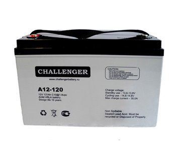 Аккумуляторная батарея CHALLENGER А12-120, 12V 120 Ач (407х177х225), Q1, ( VRLA AGM ) U_23670 фото