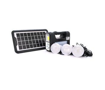 Фонарь переносной FL-3272+ Solar, 1+1 режим, встроенный аккум 4500 мАч, 3 лампочки 3W, USB выход U_28687 фото