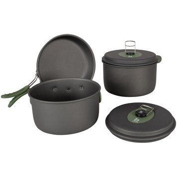 Набор посуды Bo-Camp Explorer 3 Pieces Hard Anodized Grey/Green (2200239) DS_DAS302732 фото
