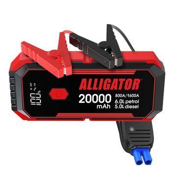 Бустер (пусковий пристрій) Alligator Jump Starter 800A/1600A 20000mAh зі Smart-клемами LI_JS843 фото