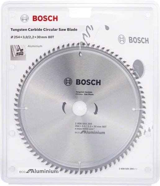 Bosch Диск пильний Eco for Aluminium 254x30-80T RC_2.608.644.394 фото