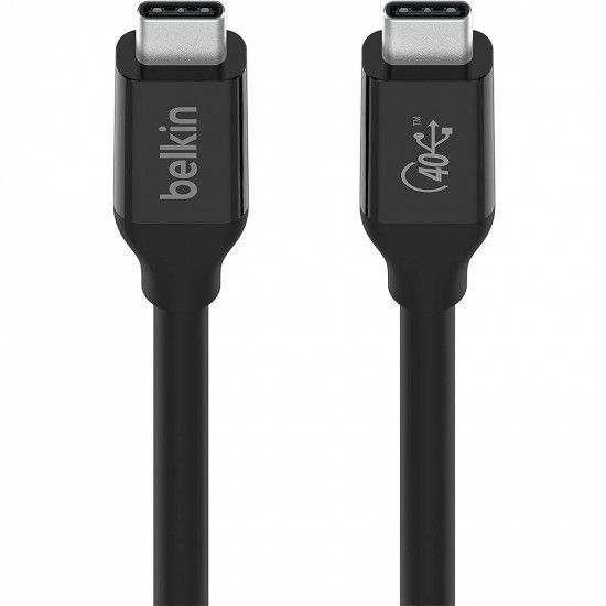Кабель Belkin USB4 USB-C &ndash; USB-C, 40Gbps, 100W, 0.8м Black RC_INZ001BT0.8MBK фото