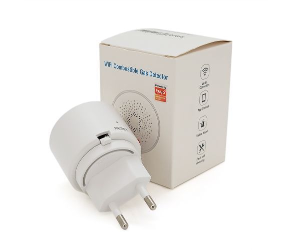 Автономний WiFi датчик диму із сиреною YOSO Dsmoke WIFI-02 TUYA живлення ААА 2 шт U_27635 фото