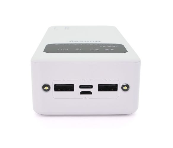 Повербанк Bunsey BY-12 30000mAh, Input:MicroUSB+Type-C, Output:2USB/Type-C, QC22.5W/PD20W, White U_29514 фото