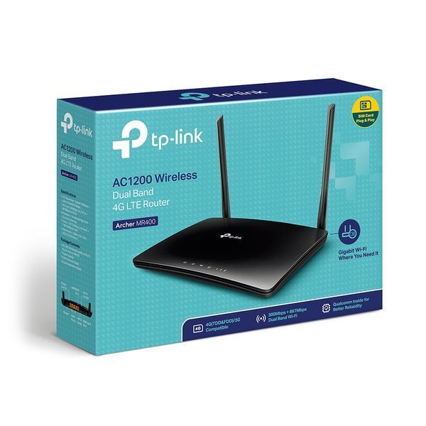 Маршрутизатор TP-LINK TL-MR400 AC1350, 4G/LTE, 3xFE LAN, 1xFE WAN, MESH RC_ARCHER-MR400 фото
