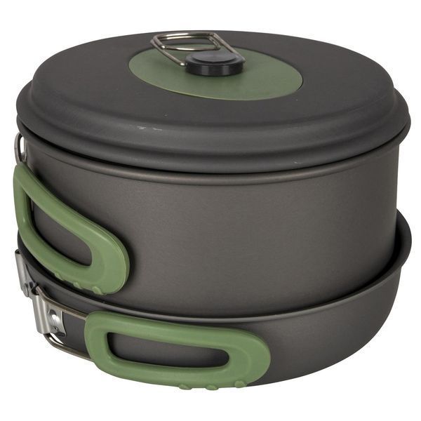 Набір посуду Bo-Camp Explorer 3 Pieces Hard Anodized Grey/Green (2200239) DS_DAS302732 фото