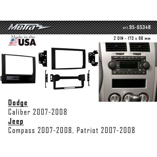 Перехідна рамка Metra 95-6534B для Dodge Caliber 2007-2008, Jeep Compass 2007-2008, Patriot 2007-2008 AV_95-6534B фото