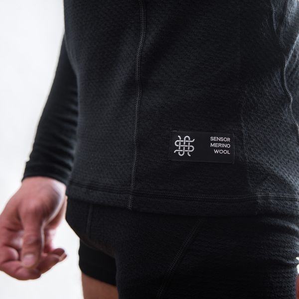 Термофутболка чоловіча Sensor Merino DF LS black 15100021, SM11M-black-XXXL TM_SM11M-black-S фото